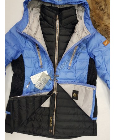 Куртка горнолыжная зимняя женская Bogner 8060 ( голубая )