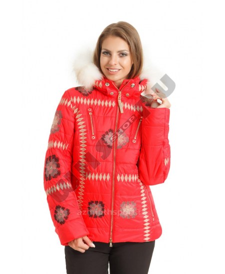 Горнолыжная женская куртка женская Bogner 75029 красная  -35*