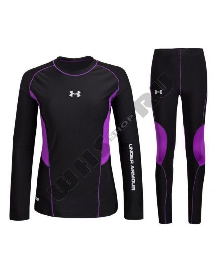 Термобелье женское Under Armour 8882 (черно & сиреневое )