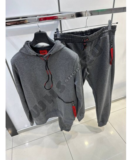 Спортивный мужской костюм HUGO BOSS серый