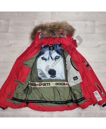 Горнолыжная мужская куртка Bogner волк  -35 °C (красный) 75015
