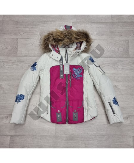 Горнолыжная женская куртка Bogner 3198 -35* Бело - Розовая