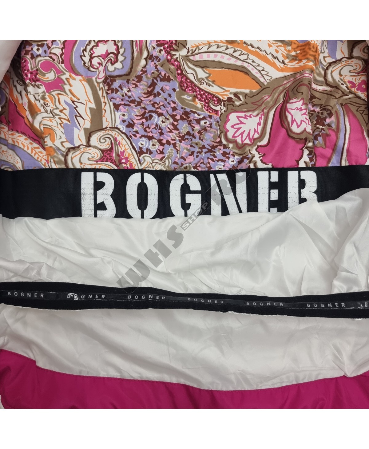 Горнолыжная женская куртка Bogner 3198 -35* Бело - Розовая