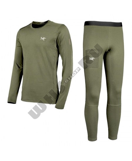 Элитное мужское горнолыжное термобелье Arcteryx 2777 хаки