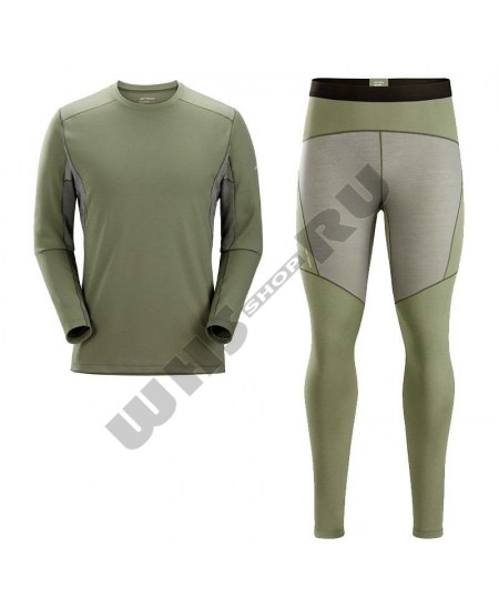 Элитное мужское горнолыжное термобелье Arcteryx 22838 хаки