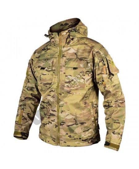Мужская Тактическая куртка Windstopper Softshell  726 GEAR черная