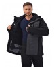 Горнолыжная мужская куртка Bogner 6403  -35* Серо-Черная